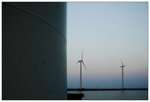 windmills at dusk